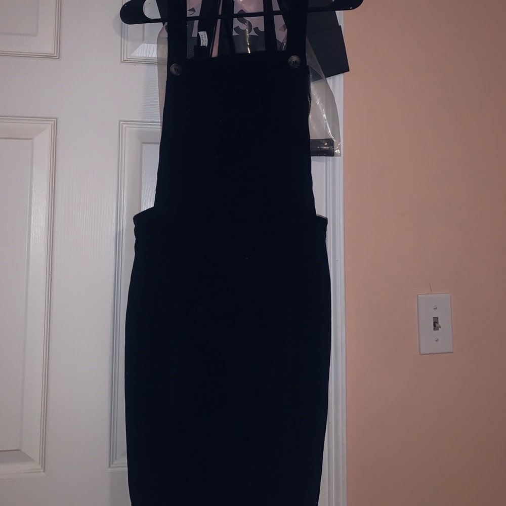Corduroy Black dress from Topshop super cute